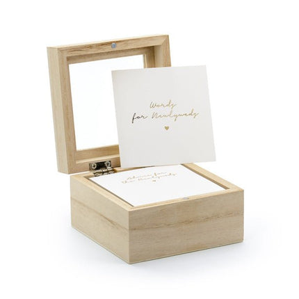Kaartendoosje Bruiloft 9,5cm van Partydeco koop je bij Partywinkel