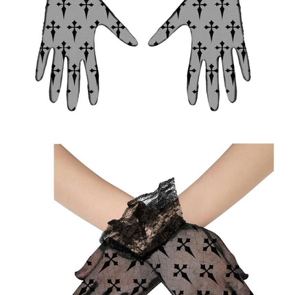 Kant Handschoenen Kruizen 22cm van Fiestas Guirca koop je bij Partywinkel