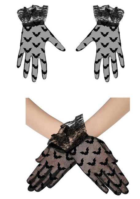 Kant Handschoenen Vleermuis 22cm van Fiestas Guirca koop je bij Partywinkel