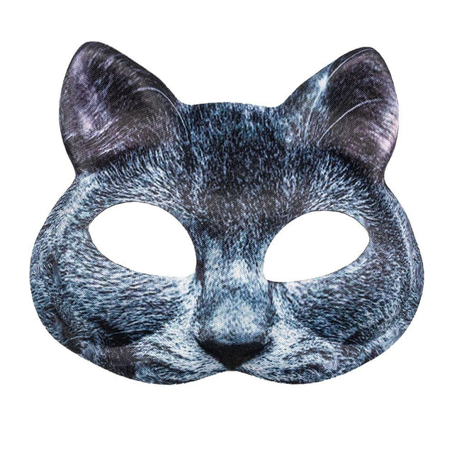 Kat Oogmasker Grijs van Boland koop je bij Partywinkel