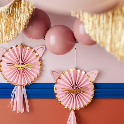 Kat Rozet 26cm 2st van Partydeco koop je bij Partywinkel