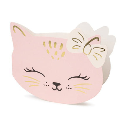Kat Uitnodigingen 13cm 6st van Partydeco koop je bij Partywinkel