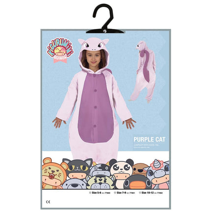 Katten Kostuum Kind Paars van Fiestas Guirca koop je bij Partywinkel