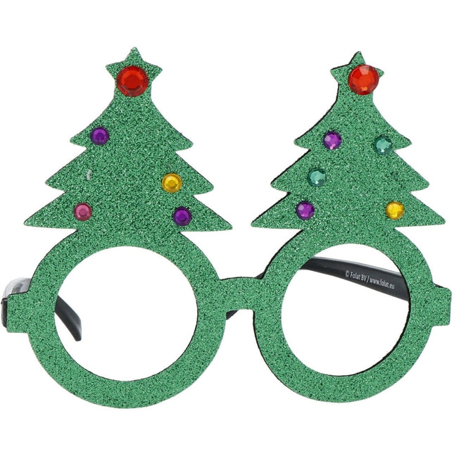 Kerst Bril Kerstboom En Kerstman 2st van Folat koop je bij Partywinkel