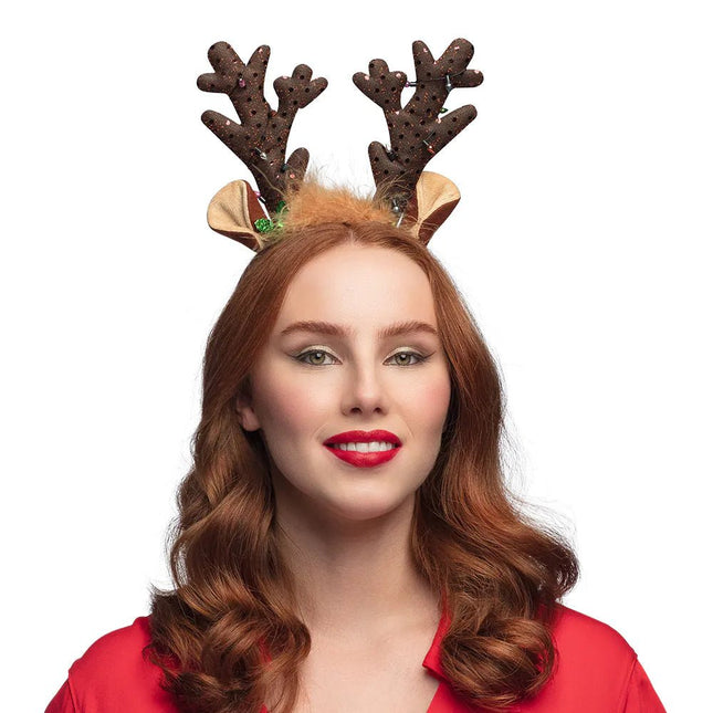 Kerst Haarband Bruin Rendier van Boland koop je bij Partywinkel