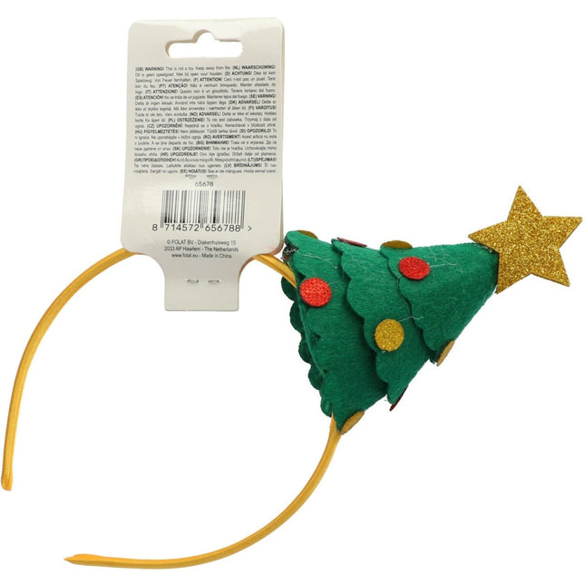 Kerst Haarband Kerstboom van Folat koop je bij Partywinkel