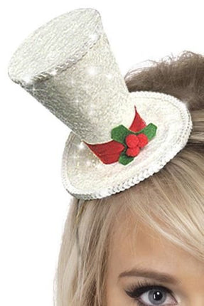 Kerst Haarband Witte Hoed van Smiffys koop je bij Partywinkel
