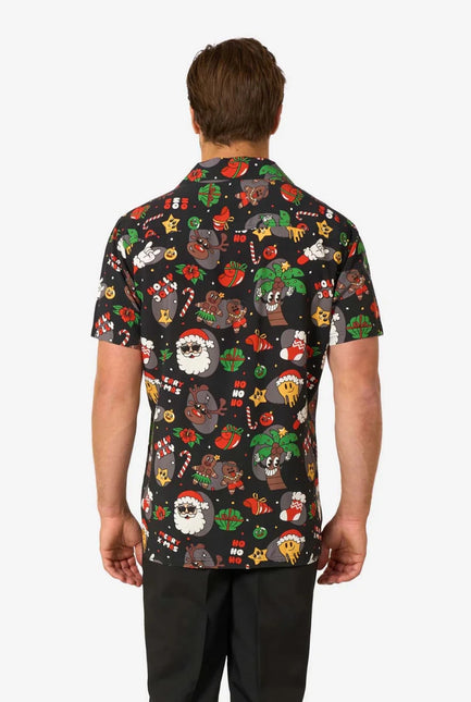 Kerst Hawaiian Blouse Merry Jinglejoy Heren van OppoSuits koop je bij Partywinkel