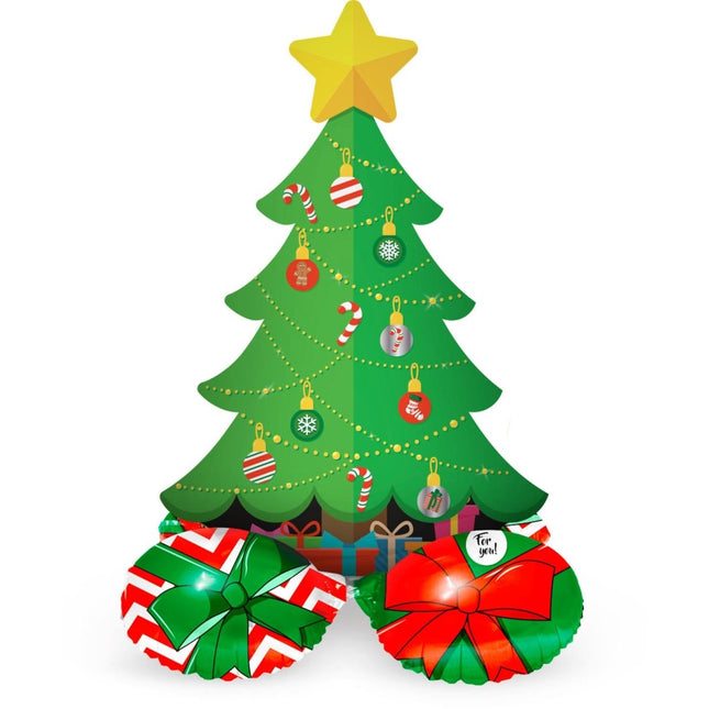 Kerst Helium Ballon Kerstboom Met Standaard Leeg 81cm van Folat koop je bij Partywinkel