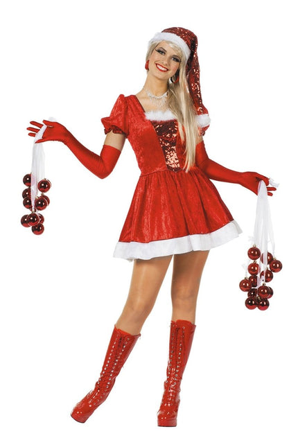 Kerst Jurk Rood Dames van Wilbers & Wilbers koop je bij Partywinkel