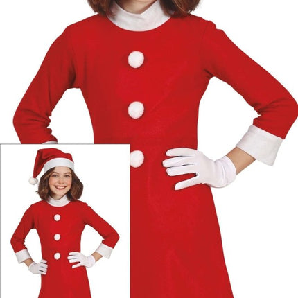 Kerst Jurkje Kind Santa 5/6 jaar van Fiestas Guirca koop je bij Partywinkel