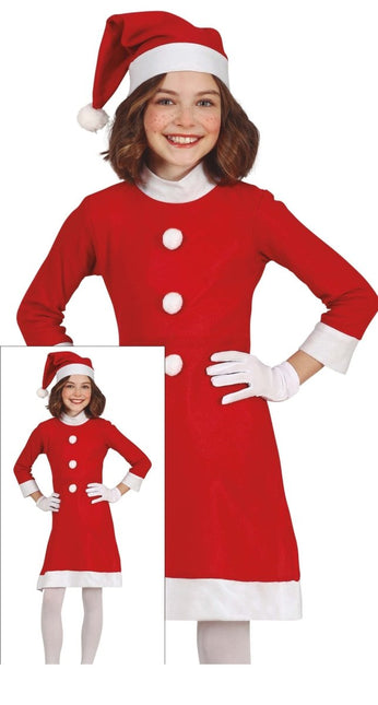 Kerst Jurkje Kind Santa 5/6 jaar van Fiestas Guirca koop je bij Partywinkel