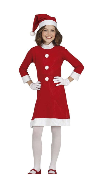 Kerst Jurkje Kind Santa 5/6 jaar van Fiestas Guirca koop je bij Partywinkel
