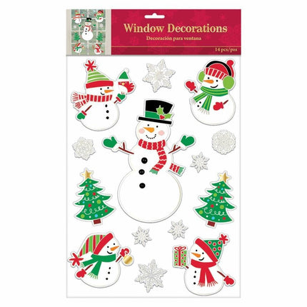 Kerst Raamstickers 14st van Riethmueller koop je bij Partywinkel