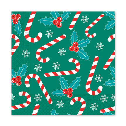 Kerst Servetten Zuurstokken 33cm 20st van Procos koop je bij Partywinkel