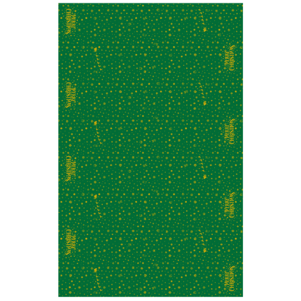 Kerst Tafelkleed Groen Goud Merry Christmas 2,74m van Paper Dreams koop je bij Partywinkel