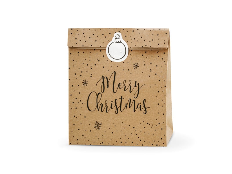Kerst Uitdeelzakjes Merry christmas 3st van Partydeco koop je bij Partywinkel