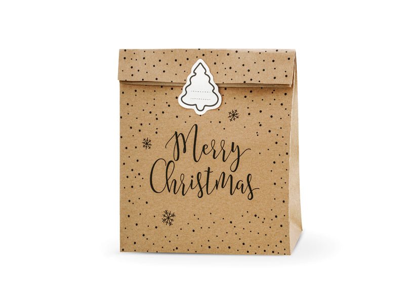 Kerst Uitdeelzakjes Merry christmas 3st van Partydeco koop je bij Partywinkel