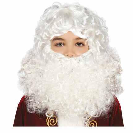 Kerstman Pruik Kind 2 delig van Fiestas Guirca koop je bij Partywinkel