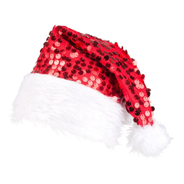 Kerstmuts Glitter Rood van Boland koop je bij Partywinkel