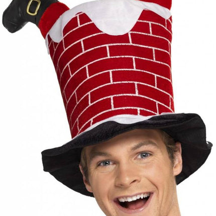 Kerstmuts Kerstman Schoorsteen van Smiffys koop je bij Partywinkel