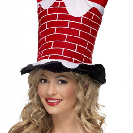 Kerstmuts Kerstman Schoorsteen van Smiffys koop je bij Partywinkel