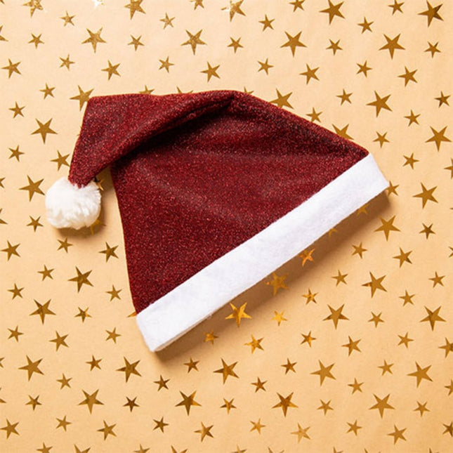 Kerstmuts Rood Glitter 58cm van Folat koop je bij Partywinkel