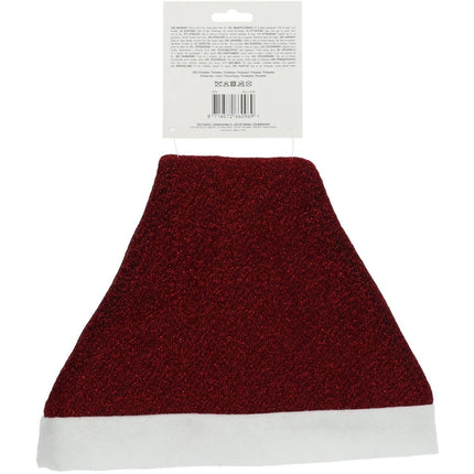 Kerstmuts Rood Glitter 58cm van Folat koop je bij Partywinkel