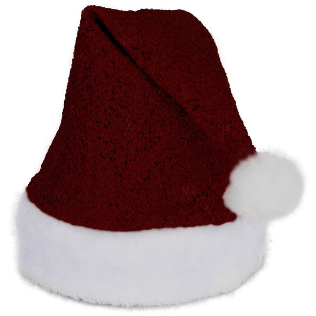 Kerstmuts Rood Glitter 58cm van Folat koop je bij Partywinkel