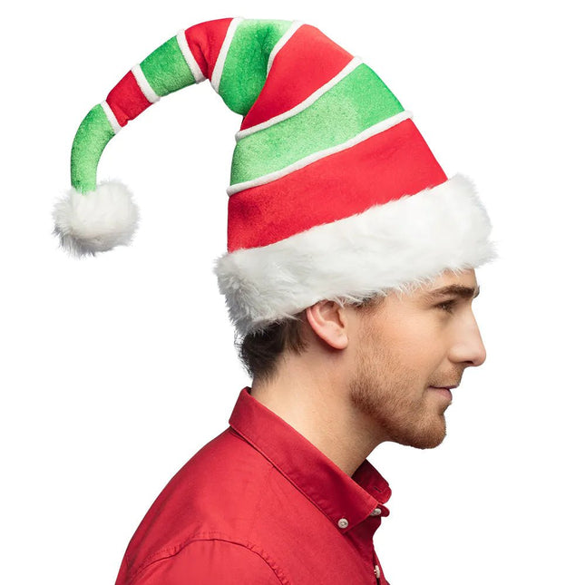 Kerstmuts Rood Groen Elf van Boland koop je bij Partywinkel