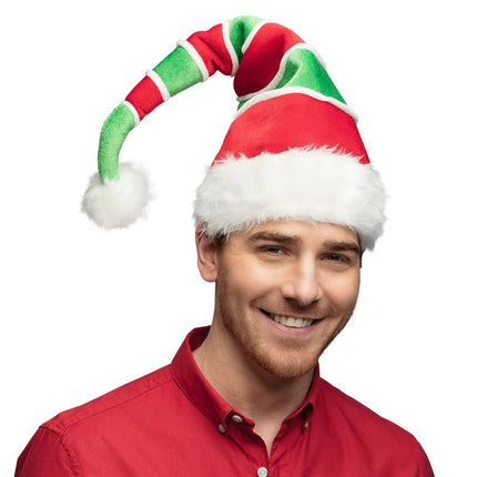 Kerstmuts Rood Groen Elf van Boland koop je bij Partywinkel