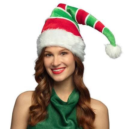 Kerstmuts Rood Groen Elf van Boland koop je bij Partywinkel