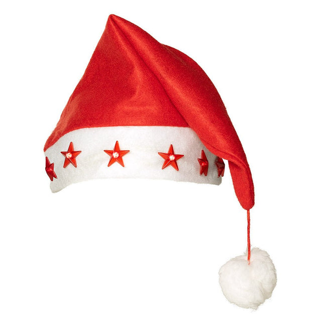 Kerstmuts Sterren met Verlichting van Boland koop je bij Partywinkel