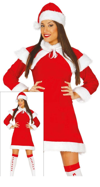 Kerstvrouw Jurkje Santa L van Fiestas Guirca koop je bij Partywinkel