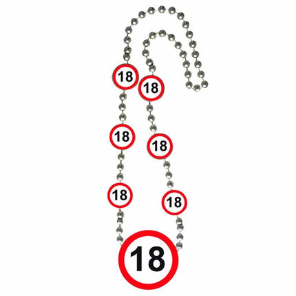 Ketting 18 Jaar Verkeersbord van Folat koop je bij Partywinkel
