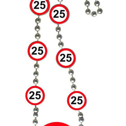 Ketting 25 Jaar Verkeersbord van Folat koop je bij Partywinkel