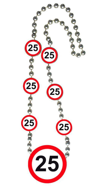 Ketting 25 Jaar Verkeersbord van Folat koop je bij Partywinkel