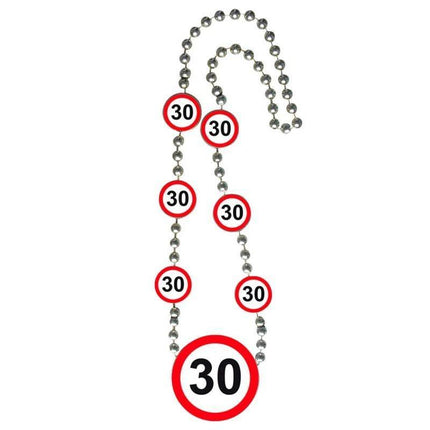 Ketting 30 Jaar Verkeersbord van Folat koop je bij Partywinkel