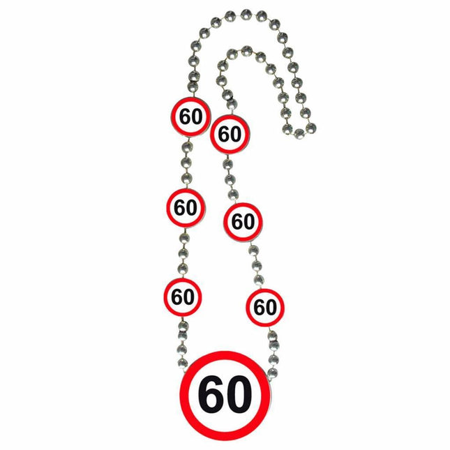 Ketting 60 Jaar Verkeersbord van Folat koop je bij Partywinkel