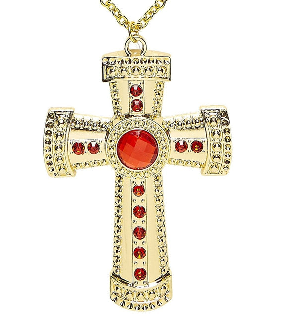 Ketting Kruis Met Edelsteen van Widmann koop je bij Partywinkel