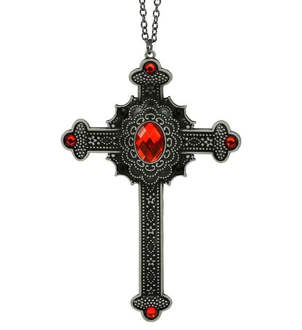 Ketting Kruis Rode Juwelen van Widmann koop je bij Partywinkel