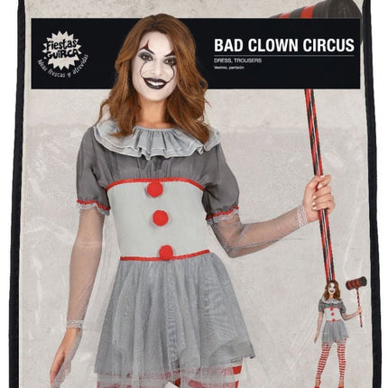 Killer clown Halloween Kostuum Dames van Fiestas Guirca koop je bij Partywinkel