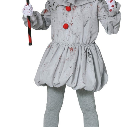 Killer clown Halloween Kostuum Heren Grijs van Fiestas Guirca koop je bij Partywinkel