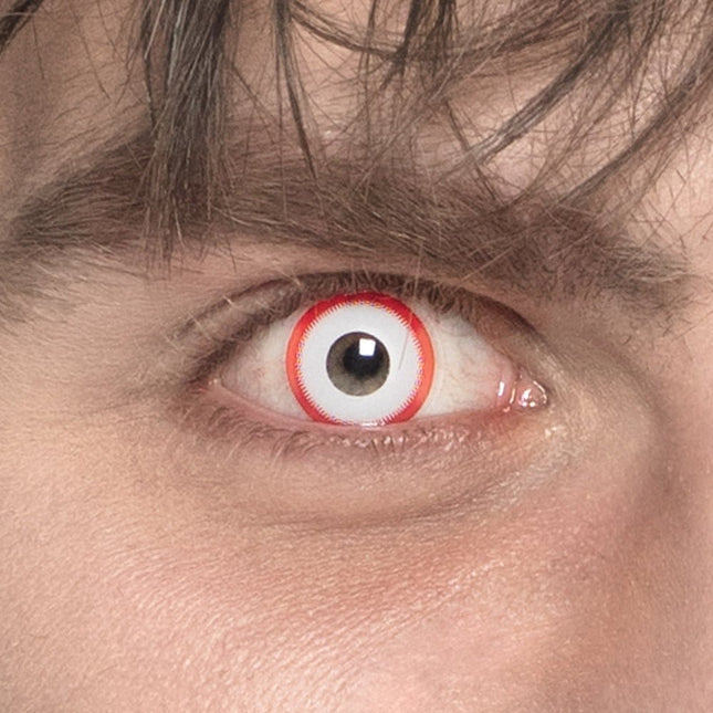Kleurlenzen Psycho Wit Rood van Boland koop je bij Partywinkel