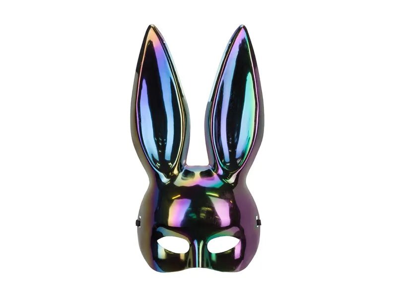 Konijnenoren Masker Zwart Iriserend van Partydeco koop je bij Partywinkel