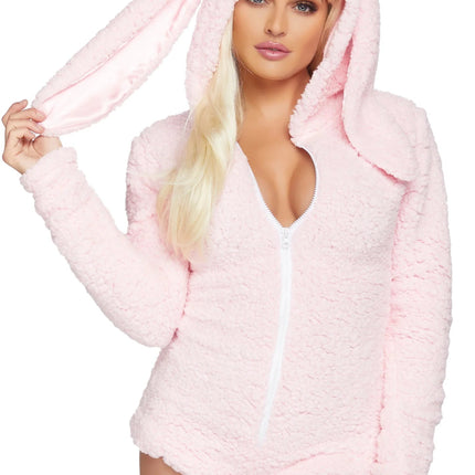 Konijnenpak Roze Dames Bodysuit Leg Avenue van Leg Avenue koop je bij Partywinkel