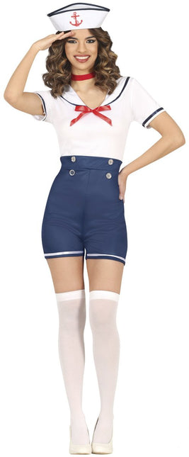 Kostuum Blauw Wit Dames Matroos van Fiestas Guirca koop je bij Partywinkel