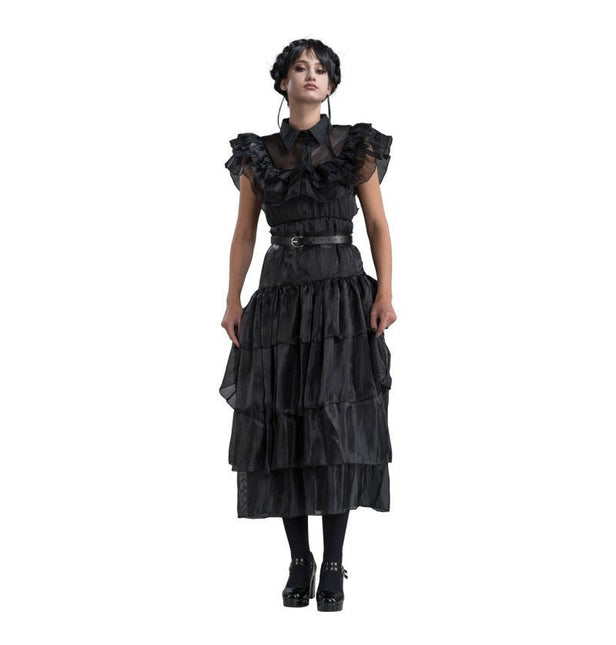 Kostuum Wednesday Prom Night Jurk Zwart van CHAKS koop je bij Partywinkel