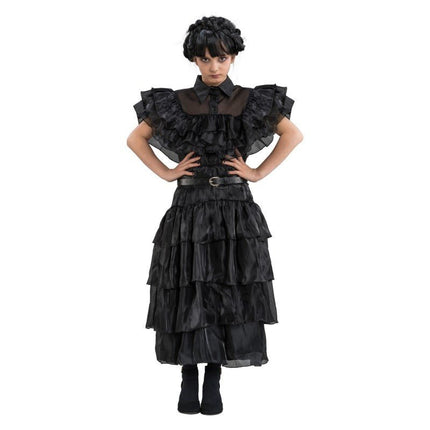 Kostuum Wednesday Prom Night Jurk Zwart Kind van CHAKS koop je bij Partywinkel