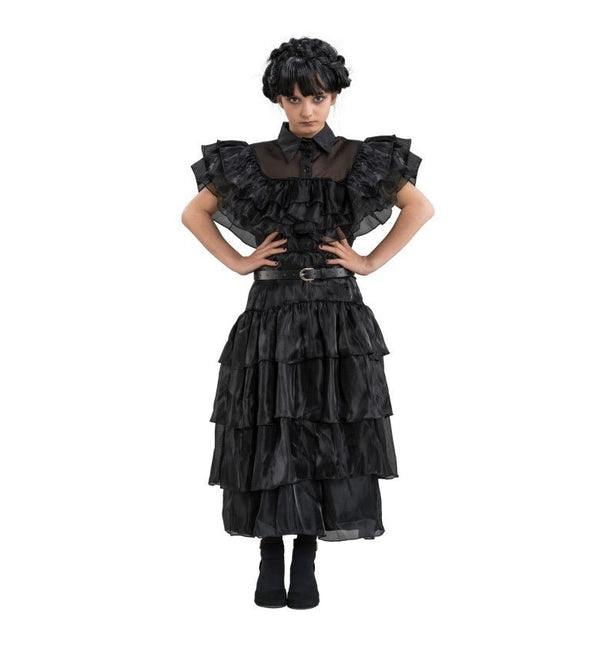 Kostuum Wednesday Prom Night Jurk Zwart Kind van CHAKS koop je bij Partywinkel